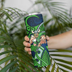 Canberra Raiders Rugby Skinny Tumbler Polynesian Tribal Viking Warrior Green Blue Pattern