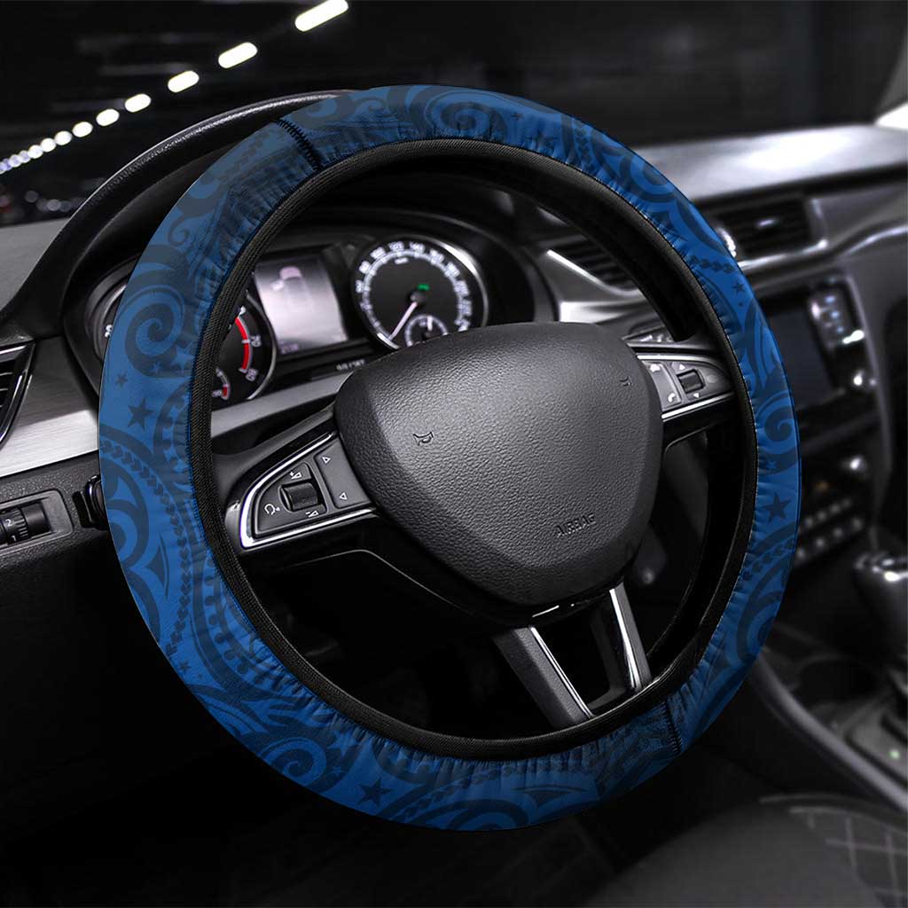 Canberra Raiders Rugby Steering Wheel Cover Polynesian Tribal Viking Warrior Green Blue Pattern