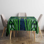 Canberra Raiders Rugby Tablecloth Polynesian Tribal Viking Warrior Green Blue Pattern