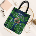 Canberra Raiders Rugby Tote Bag Polynesian Tribal Viking Warrior Green Blue Pattern