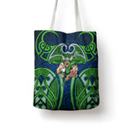 Canberra Raiders Rugby Tote Bag Polynesian Tribal Viking Warrior Green Blue Pattern