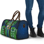 Canberra Raiders Rugby Travel Bag Polynesian Tribal Viking Warrior Green Blue Pattern