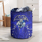 Canterbury Bankstown Bulldogs Rugby Laundry Basket Polynesian Tribal Bulldog Warrior Blue Pattern