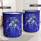 Canterbury Bankstown Bulldogs Rugby Laundry Basket Polynesian Tribal Bulldog Warrior Blue Pattern