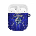 Canterbury Bankstown Bulldogs Rugby AirPods Case Polynesian Tribal Bulldog Warrior Blue Pattern