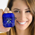 Canterbury Bankstown Bulldogs Rugby AirPods Case Polynesian Tribal Bulldog Warrior Blue Pattern