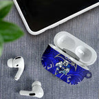 Canterbury Bankstown Bulldogs Rugby AirPods Case Polynesian Tribal Bulldog Warrior Blue Pattern