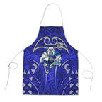 Canterbury Bankstown Bulldogs Rugby Apron Polynesian Tribal Bulldog Warrior Blue Pattern
