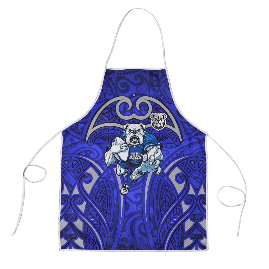 Canterbury Bankstown Bulldogs Rugby Apron Polynesian Tribal Bulldog Warrior Blue Pattern