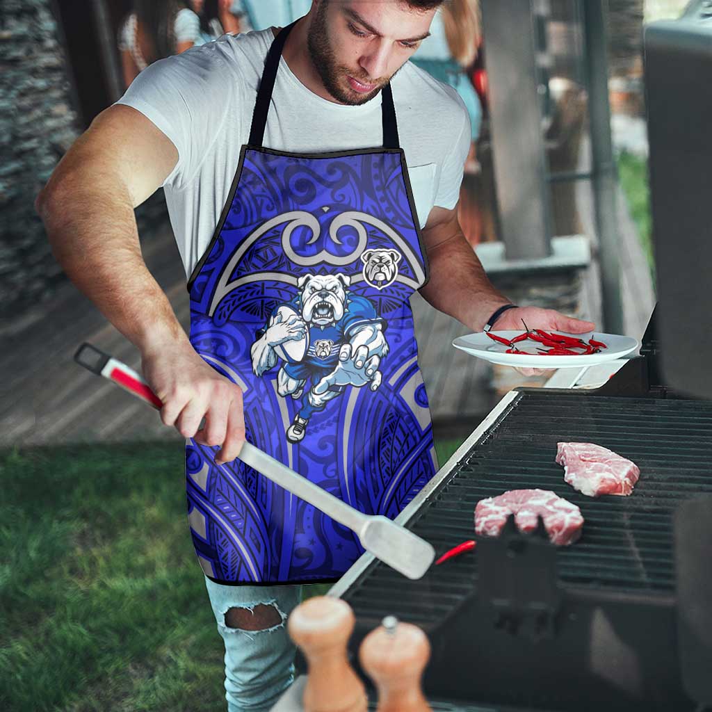 Canterbury Bankstown Bulldogs Rugby Apron Polynesian Tribal Bulldog Warrior Blue Pattern