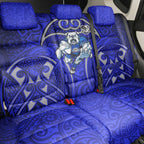 Canterbury Bankstown Bulldogs Rugby Back Car Seat Cover Polynesian Tribal Bulldog Warrior Blue Pattern