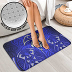 Canterbury Bankstown Bulldogs Rugby Bathroom Set Polynesian Tribal Bulldog Warrior Blue Pattern