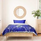 Canterbury Bankstown Bulldogs Rugby Bedding Set Polynesian Tribal Bulldog Warrior Blue Pattern