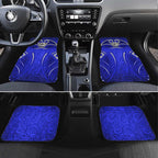 Canterbury Bankstown Bulldogs Rugby Car Mats Polynesian Tribal Bulldog Warrior Blue Pattern