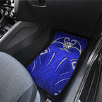Canterbury Bankstown Bulldogs Rugby Car Mats Polynesian Tribal Bulldog Warrior Blue Pattern