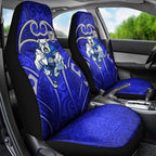 Canterbury Bankstown Bulldogs Rugby Car Seat Cover Polynesian Tribal Bulldog Warrior Blue Pattern