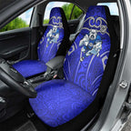 Canterbury Bankstown Bulldogs Rugby Car Seat Cover Polynesian Tribal Bulldog Warrior Blue Pattern