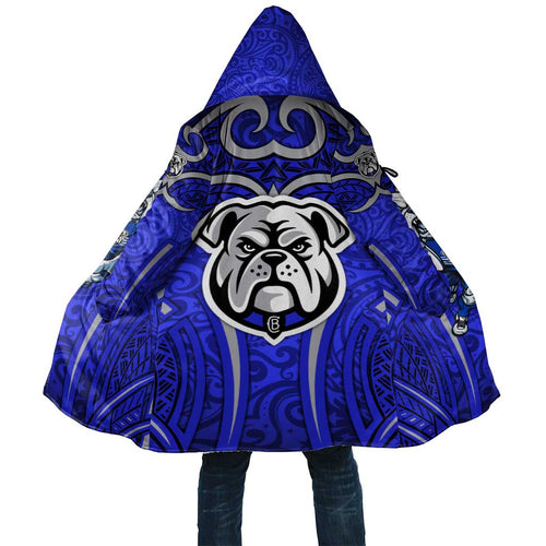 Canterbury Bankstown Bulldogs Rugby Cloak Polynesian Tribal Bulldog Warrior Blue Pattern