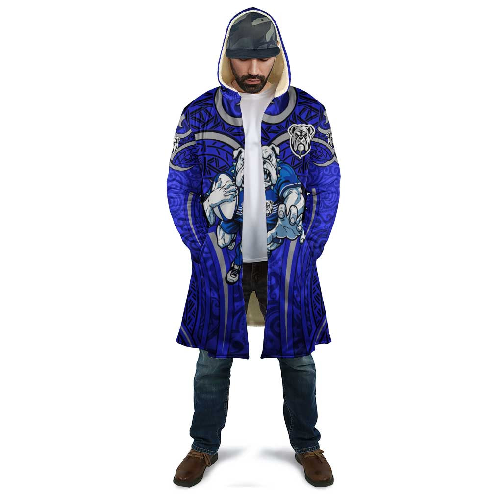 Canterbury Bankstown Bulldogs Rugby Cloak Polynesian Tribal Bulldog Warrior Blue Pattern