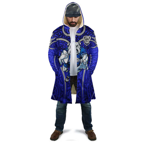 Canterbury Bankstown Bulldogs Rugby Cloak Polynesian Tribal Bulldog Warrior Blue Pattern