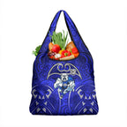 Canterbury Bankstown Bulldogs Rugby Grocery Bag Polynesian Tribal Bulldog Warrior Blue Pattern