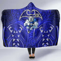 Canterbury Bankstown Bulldogs Rugby Hooded Blanket Polynesian Tribal Bulldog Warrior Blue Pattern