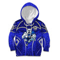 Canterbury Bankstown Bulldogs Rugby Kid Hoodie Polynesian Tribal Bulldog Warrior Blue Pattern