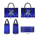 Canterbury Bankstown Bulldogs Rugby Leather Bag Polynesian Tribal Bulldog Warrior Blue Pattern