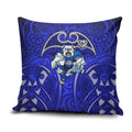 Canterbury Bankstown Bulldogs Rugby Pillow Cover Polynesian Tribal Bulldog Warrior Blue Pattern