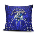 Canterbury Bankstown Bulldogs Rugby Pillow Cover Polynesian Tribal Bulldog Warrior Blue Pattern