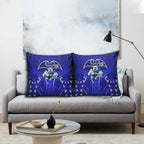 Canterbury Bankstown Bulldogs Rugby Pillow Cover Polynesian Tribal Bulldog Warrior Blue Pattern