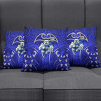 Canterbury Bankstown Bulldogs Rugby Pillow Cover Polynesian Tribal Bulldog Warrior Blue Pattern