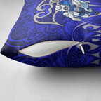 Canterbury Bankstown Bulldogs Rugby Pillow Cover Polynesian Tribal Bulldog Warrior Blue Pattern
