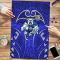 Canterbury Bankstown Bulldogs Rugby Puzzle Polynesian Tribal Bulldog Warrior Blue Pattern