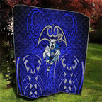 Canterbury Bankstown Bulldogs Rugby Quilt Polynesian Tribal Bulldog Warrior Blue Pattern