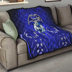 Canterbury Bankstown Bulldogs Rugby Quilt Polynesian Tribal Bulldog Warrior Blue Pattern