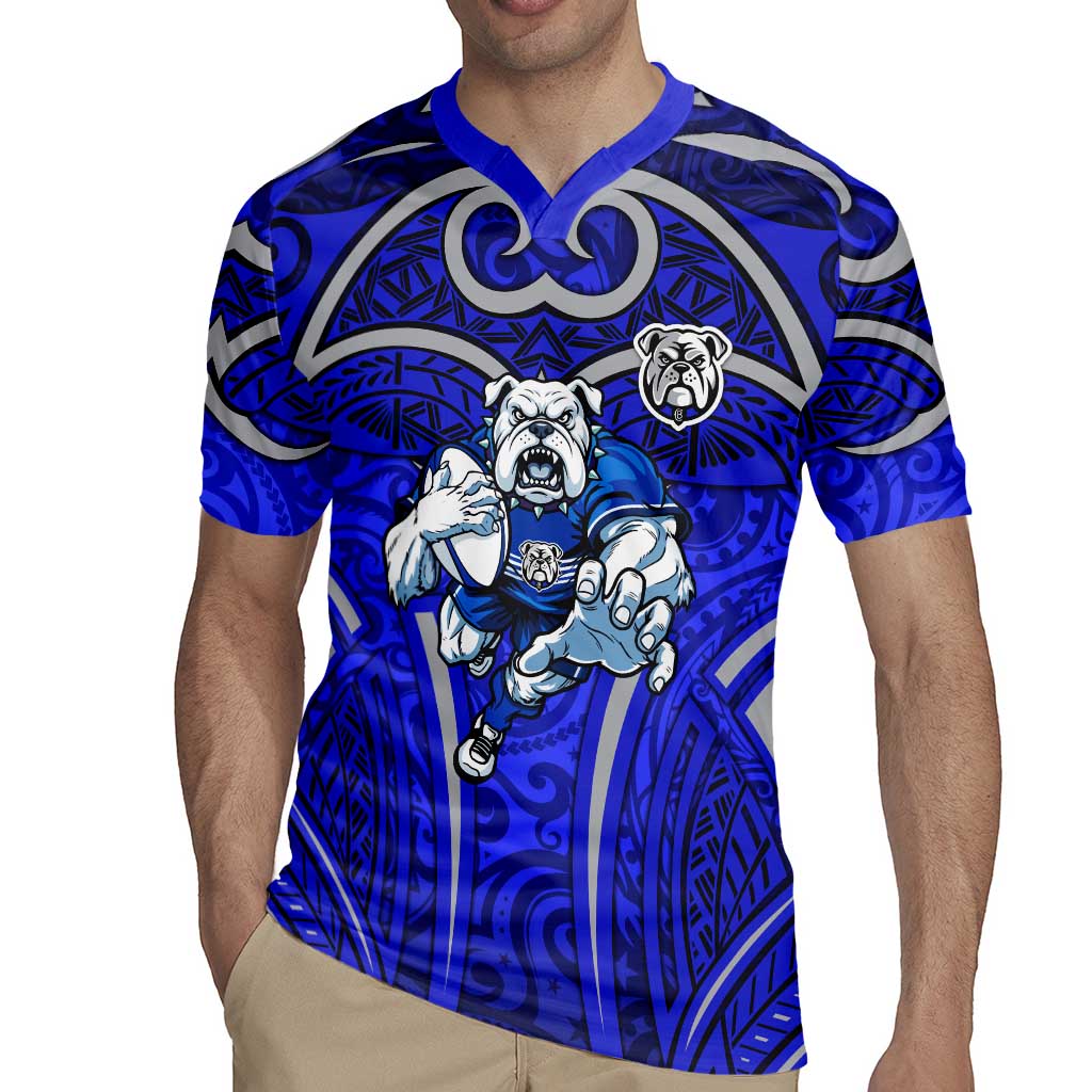 Canterbury Bankstown Bulldogs Rugby Rugby Jersey Polynesian Tribal Bulldog Warrior Blue Pattern