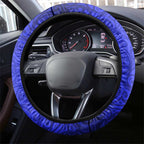 Canterbury Bankstown Bulldogs Rugby Steering Wheel Cover Polynesian Tribal Bulldog Warrior Blue Pattern