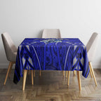 Canterbury Bankstown Bulldogs Rugby Tablecloth Polynesian Tribal Bulldog Warrior Blue Pattern