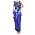 Canterbury Bankstown Bulldogs Rugby Tank Maxi Dress Polynesian Tribal Bulldog Warrior Blue Pattern