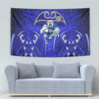 Canterbury Bankstown Bulldogs Rugby Tapestry Polynesian Tribal Bulldog Warrior Blue Pattern