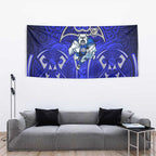 Canterbury Bankstown Bulldogs Rugby Tapestry Polynesian Tribal Bulldog Warrior Blue Pattern