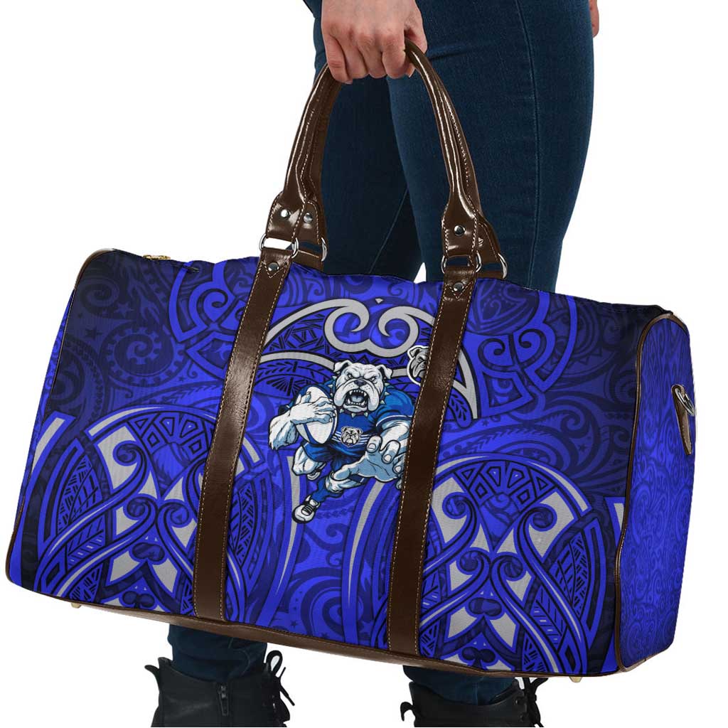 Canterbury Bankstown Bulldogs Rugby Travel Bag Polynesian Tribal Bulldog Warrior Blue Pattern