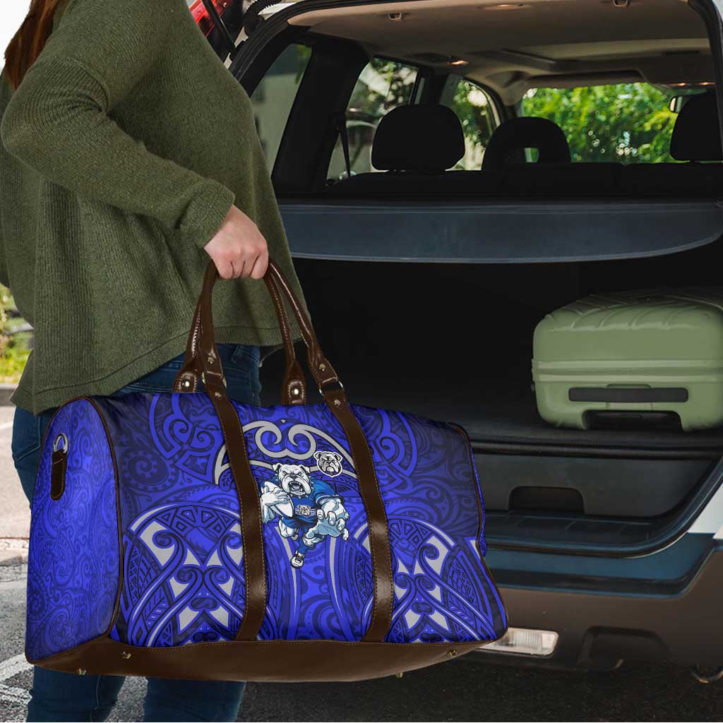 Canterbury Bankstown Bulldogs Rugby Travel Bag Polynesian Tribal Bulldog Warrior Blue Pattern