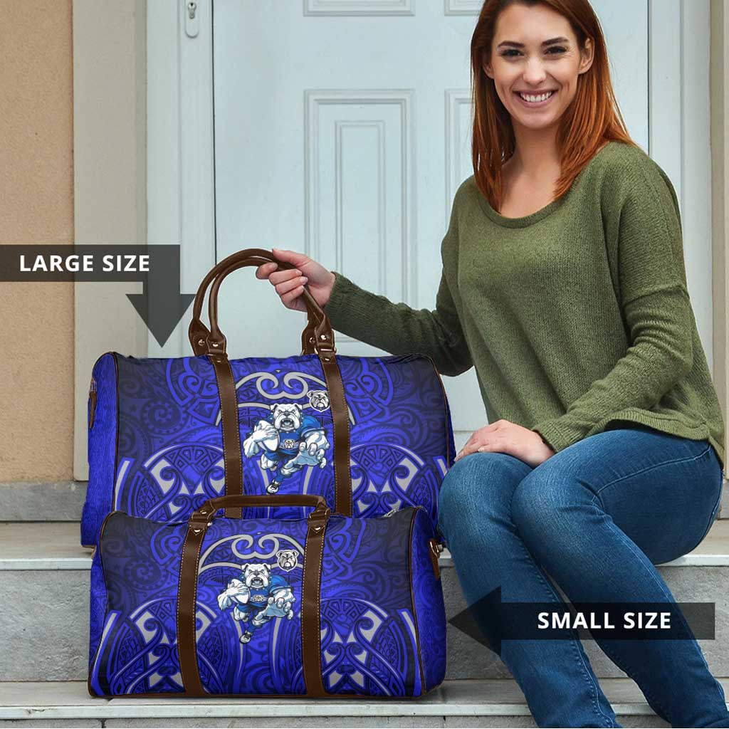 Canterbury Bankstown Bulldogs Rugby Travel Bag Polynesian Tribal Bulldog Warrior Blue Pattern