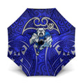 Canterbury Bankstown Bulldogs Rugby Umbrella Polynesian Tribal Bulldog Warrior Blue Pattern