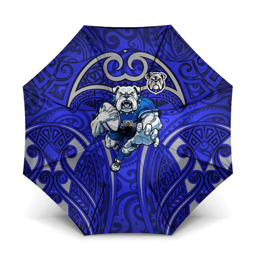 Canterbury Bankstown Bulldogs Rugby Umbrella Polynesian Tribal Bulldog Warrior Blue Pattern