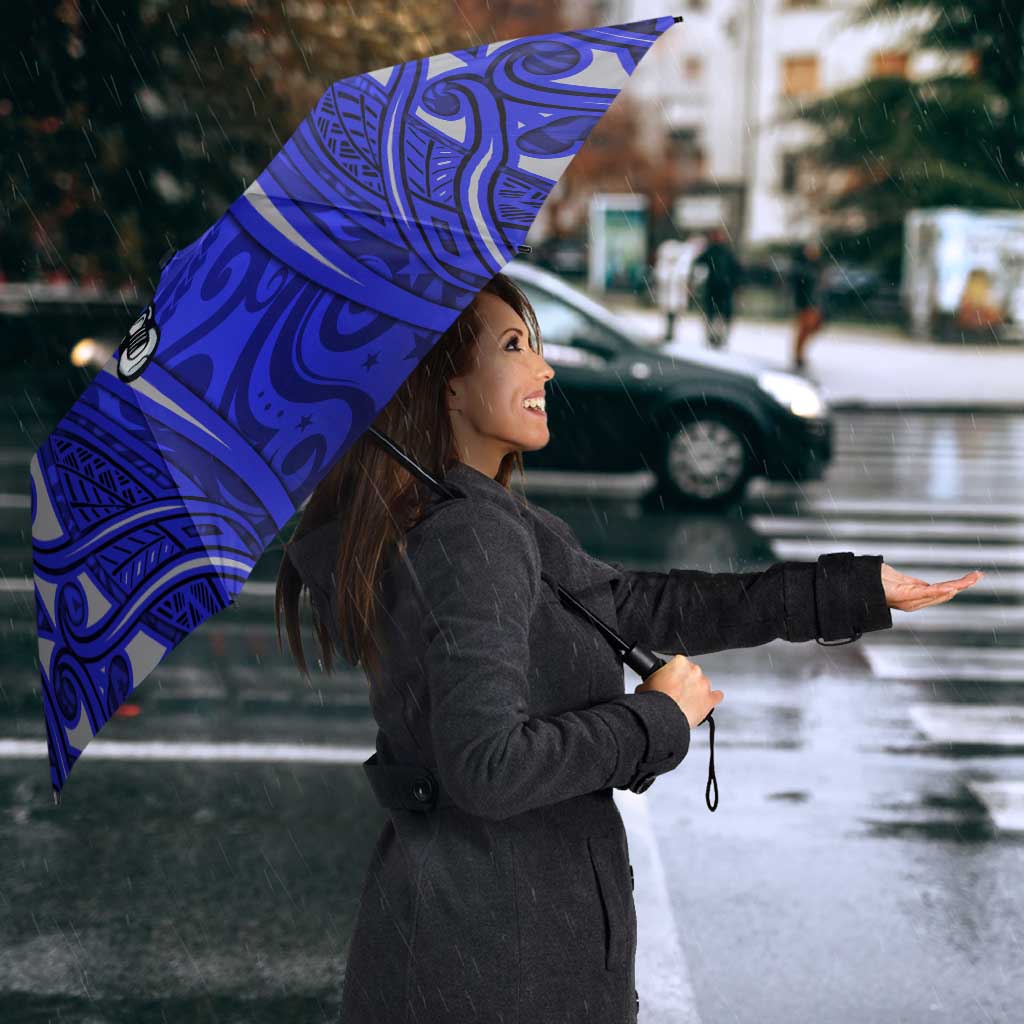 Canterbury Bankstown Bulldogs Rugby Umbrella Polynesian Tribal Bulldog Warrior Blue Pattern