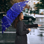 Canterbury Bankstown Bulldogs Rugby Umbrella Polynesian Tribal Bulldog Warrior Blue Pattern