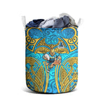 Gold Coast Titans Rugby Laundry Basket Polynesian Tribal Spartan Warrior Blue Gold Pattern